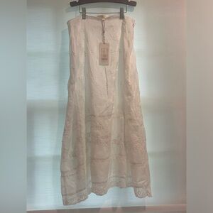 Loveshackfancy silk midi skirt